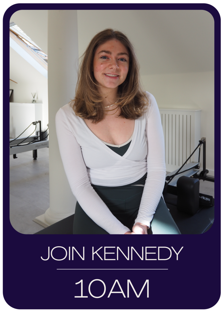 'Join Kennedy at 10am', headshot image of Kennedy.